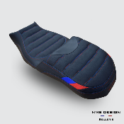 Housse de selle BMW GS 1200/1250 Entrelacé 4 Bleu et Rouge