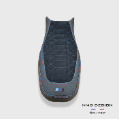 Housse de selle BMW GS Rallye 1200/1250 Nid D'abeille Triples Coutures Luxe 