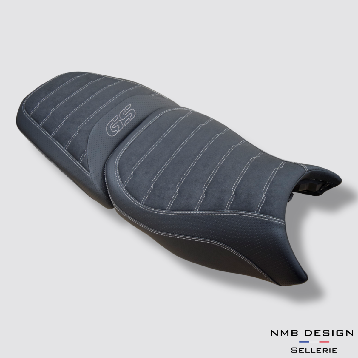 Housse de selle BMW GS Adventure 1200/1250 Entrelacé 3 Grise