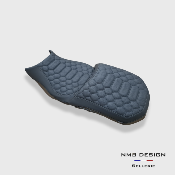 Housse de selle BMW GS 1200/1250 Nid d'abeille 2 Noir