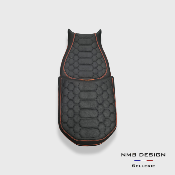 Housse de selle BMW GS 1200/1250 Nid D'abeille 2 Orange