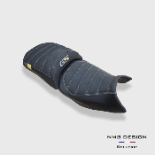 Housse de selle BMW GS 1200/1250 Entrelacé 4 Gris et Jaune
