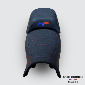 Housse de selle BMW GS 1200/1250 Entrelacé 4 Bleu et Rouge