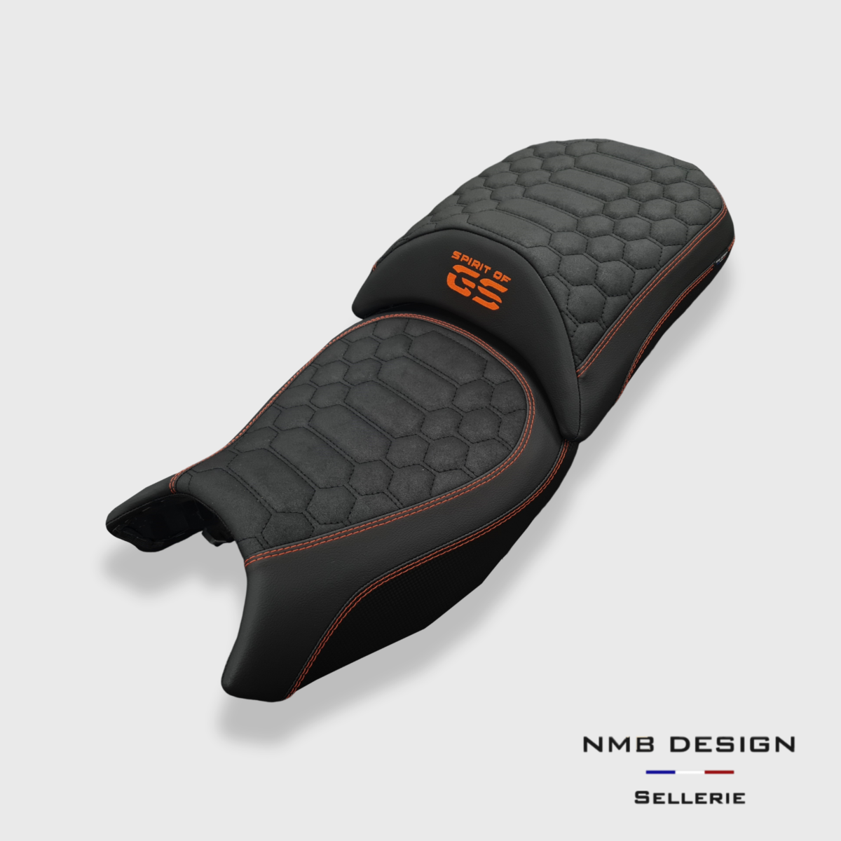 Housse de selle BMW GS 1200/1250 Nid D'abeille 2 Orange