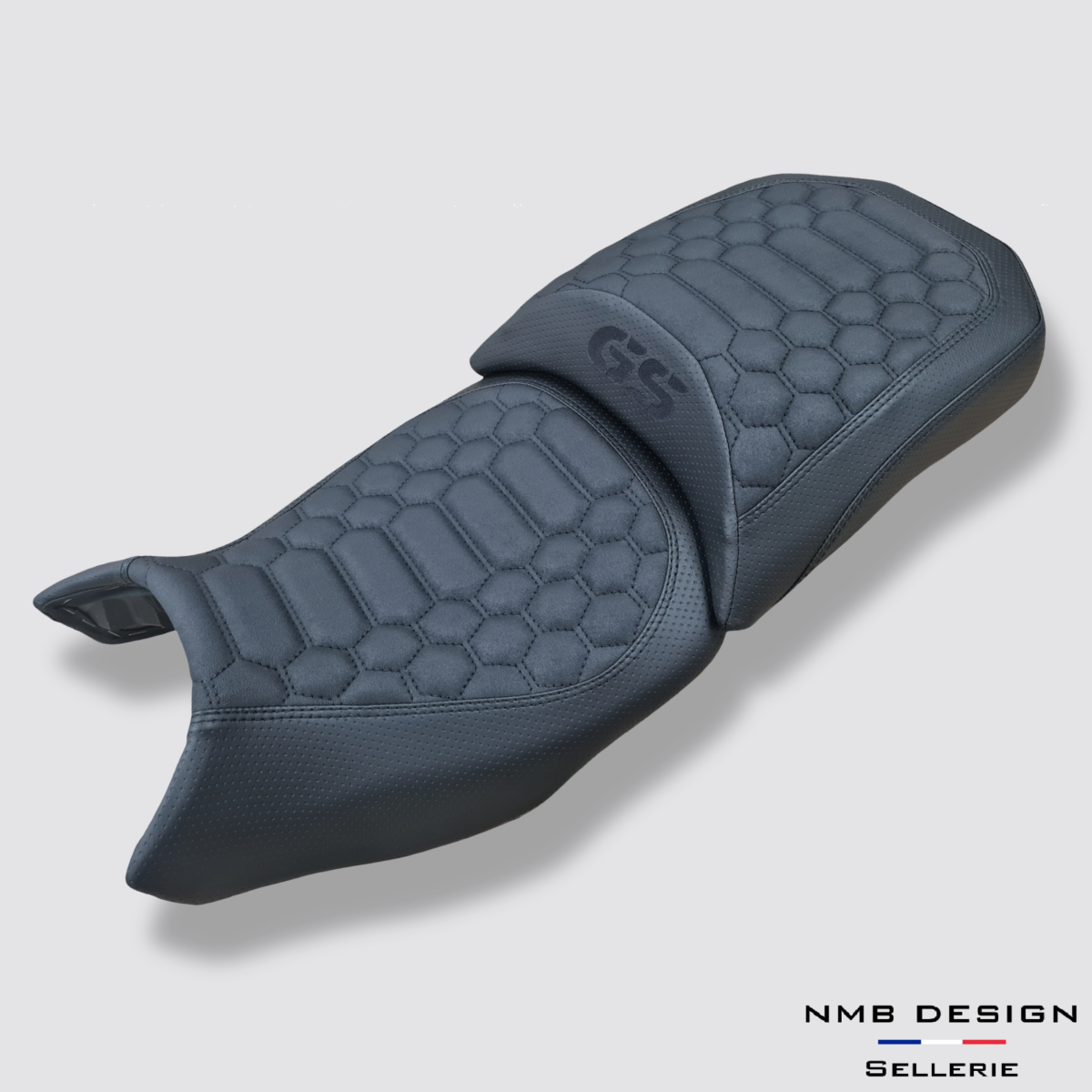 Housse de selle BMW GS 1200/1250 Nid d'abeille 3 Noir