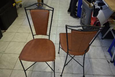 Chaises simili marron simili cuir pour ameublement nice